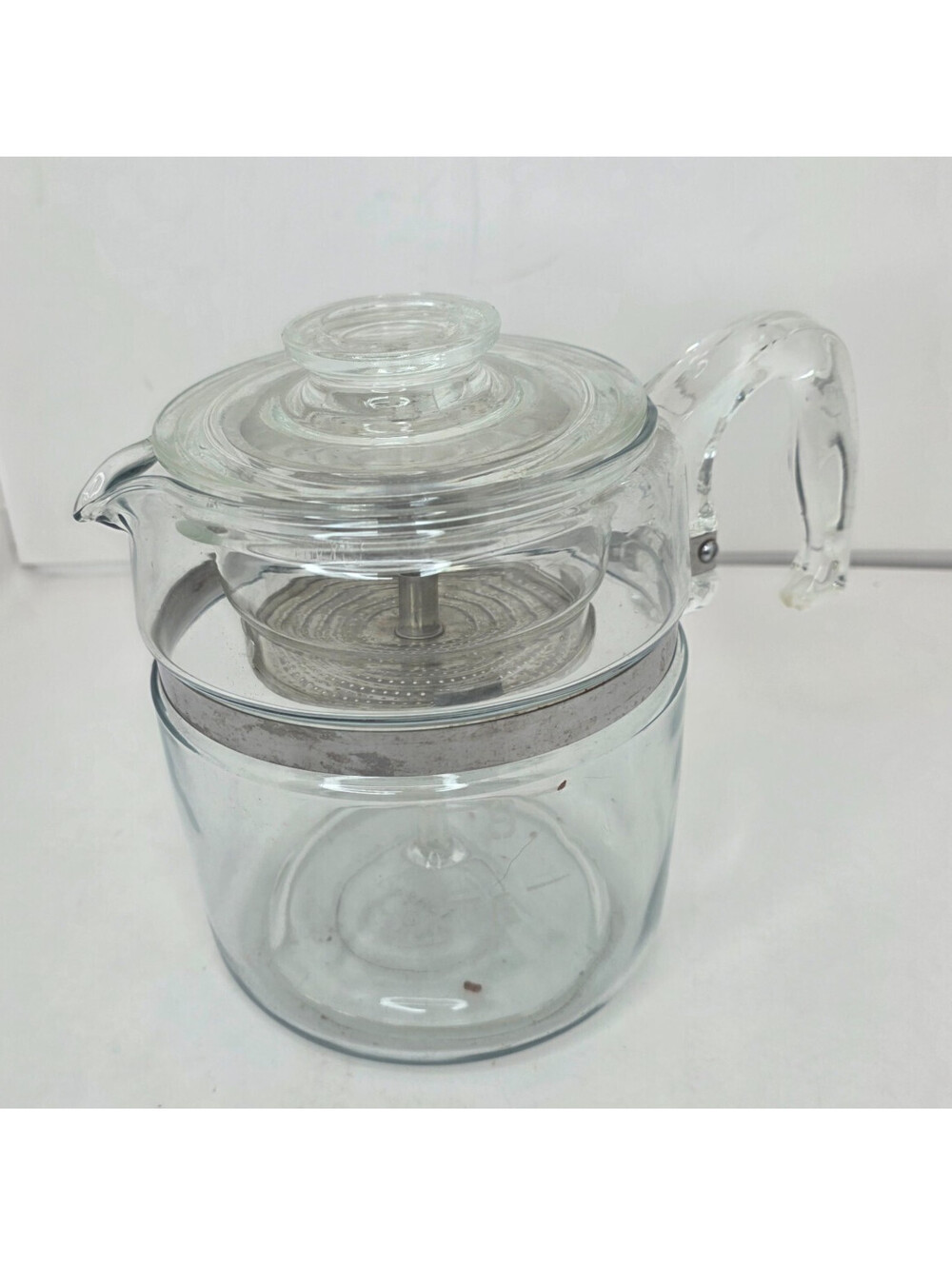 Vintage Pyrex Flameware 9-Cup Glass Stovetop Coffee Pot Percolator Complete
